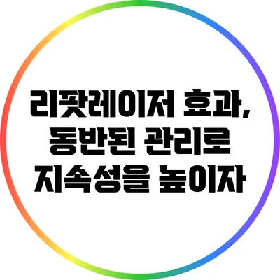 리팟레이저 효과, 동반된 관리로 지속성을 높이자