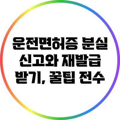 운전면허증 분실 신고와 재발급 받기, 꿀팁 전수