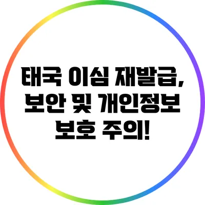 태국 이심 재발급, 보안 및 개인정보 보호 주의!