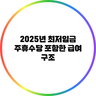 2025년 최저임금: 주휴수당 포함한 급여 구조