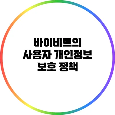 바이비트의 사용자 개인정보 보호 정책