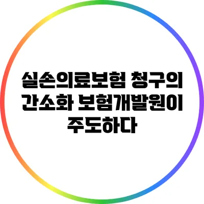 실손의료보험 청구의 간소화: 보험개발원이 주도하다