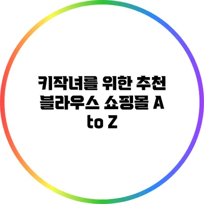키작녀를 위한 추천 블라우스 쇼핑몰 A to Z
