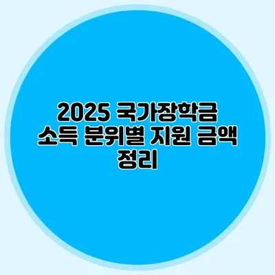 2025 국가장학금 소득 분위별 지원 금액 정리