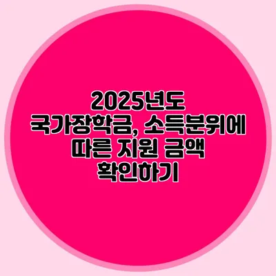 2025년도 국가장학금, 소득분위에 따른 지원 금액 확인하기