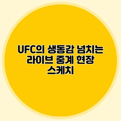 UFC의 생동감 넘치는 라이브 중계 현장 스케치