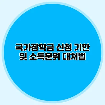 국가장학금 신청 기한 및 소득분위 대처법