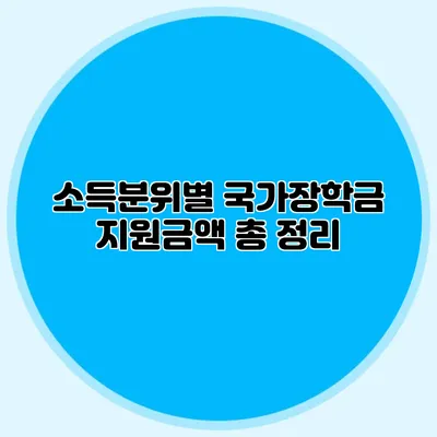 소득분위별 국가장학금 지원금액 총 정리